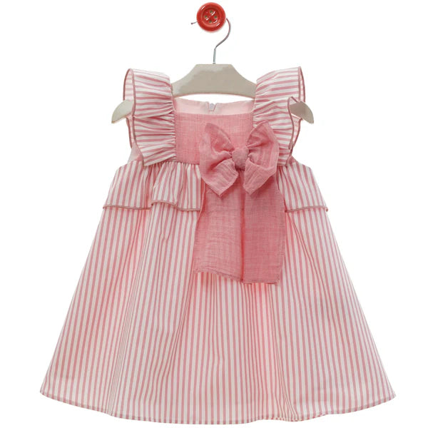 GIRLS STRIPES WITH BIG BOW DRESS NERJA 0556