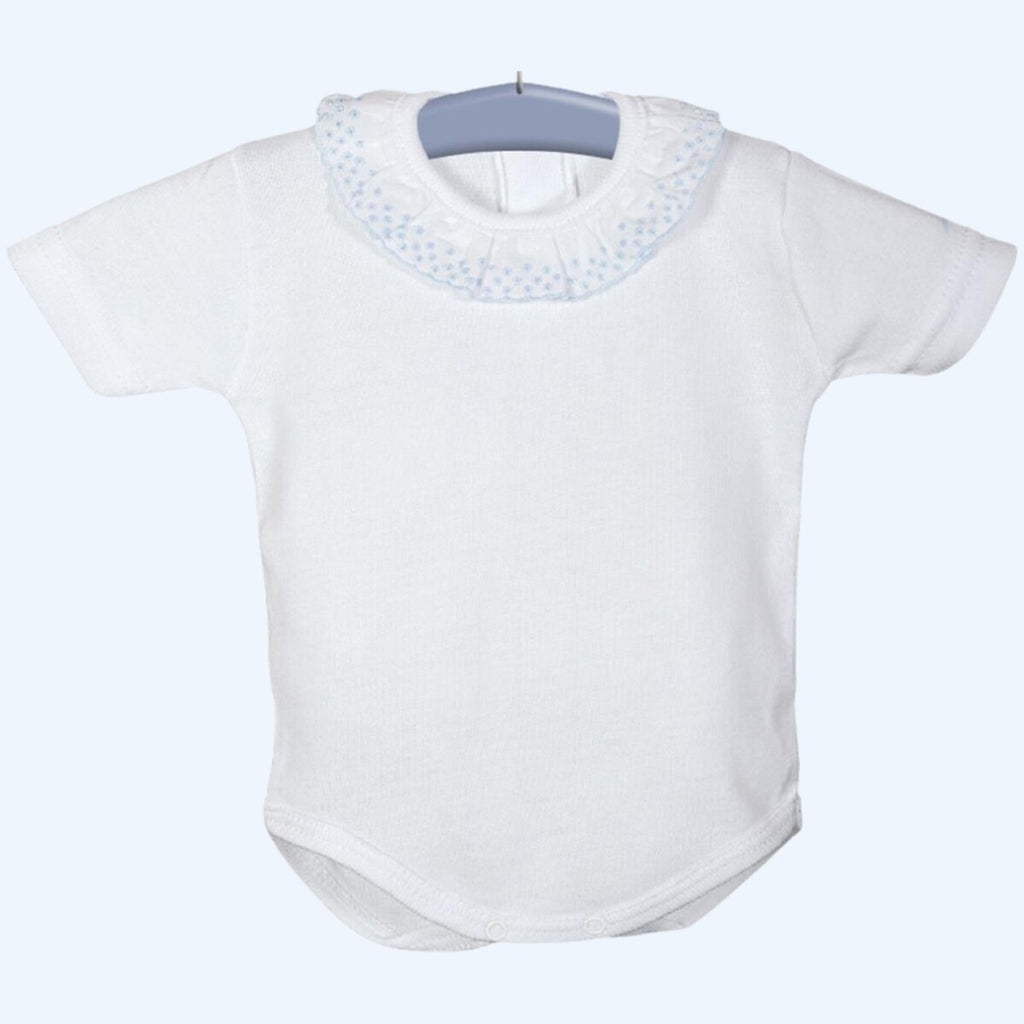 Blue Frill Collar Bodysuit 19010