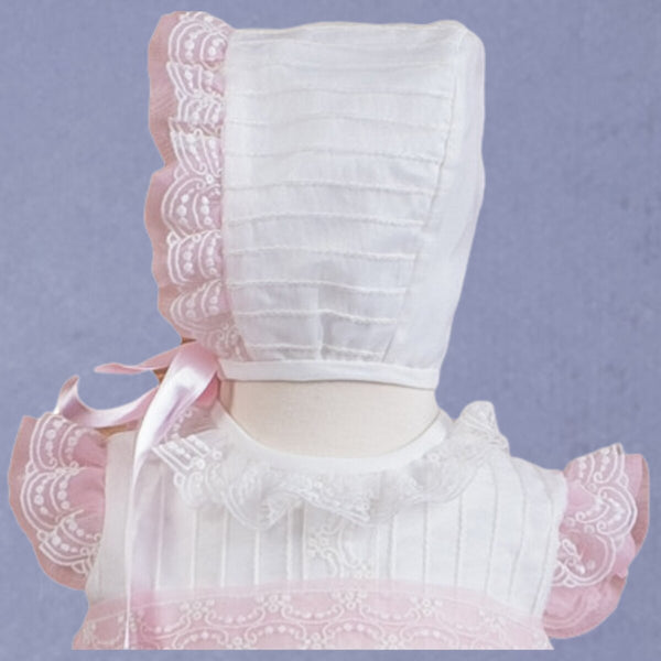 Baby Girls Christening Crystal Gown With Bonnet 934479