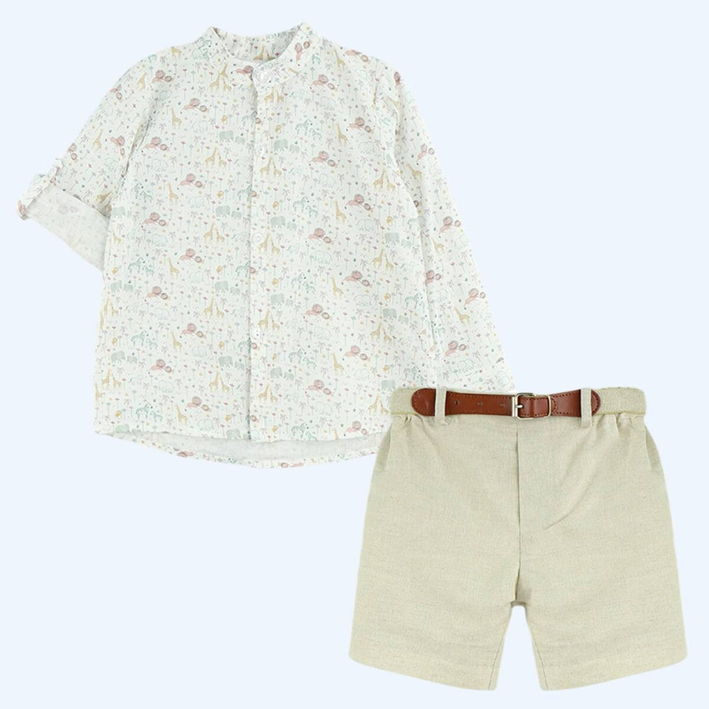 BOYS SAFARI SHIRT & PANTS SET 24335