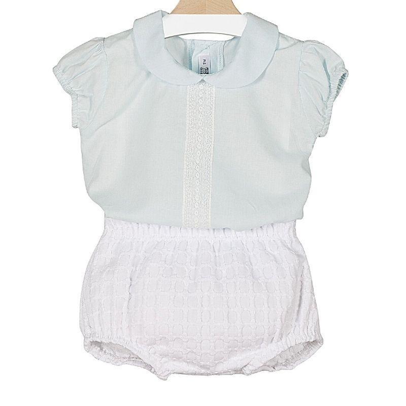 LIGHT BLUE SHIRT WITH WHITE PANTS SET 17331