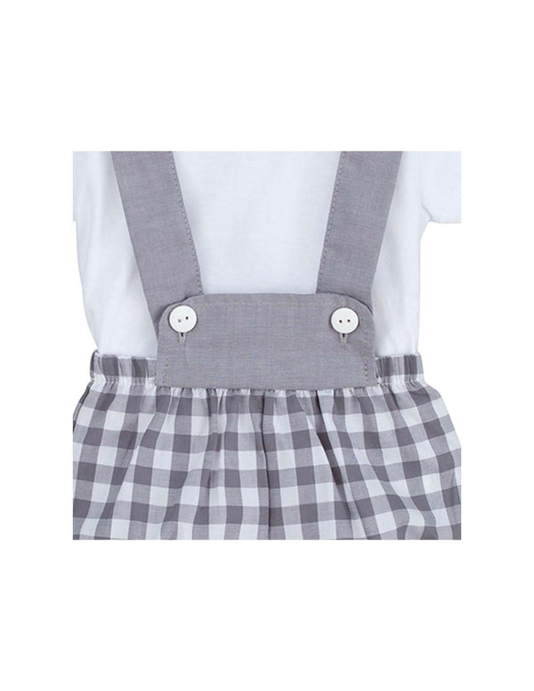 BOYS T-SHIRT AND ROMPER Grey 17609