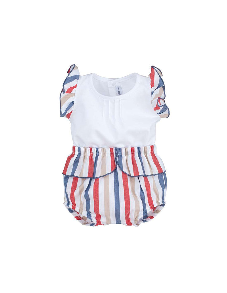 Baby striped blouse and bloomer set 17600