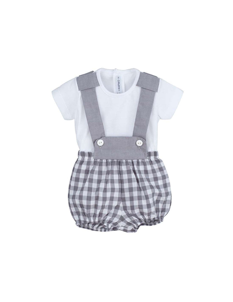 BOYS T-SHIRT AND ROMPER Grey 17609