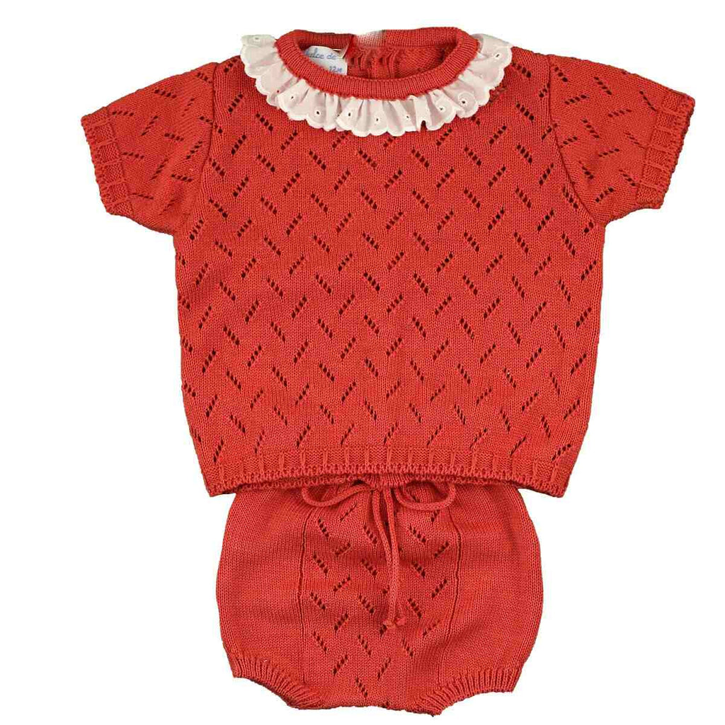 Knitted Blouse With Lace And Nappy Cover SANDIA DF24008