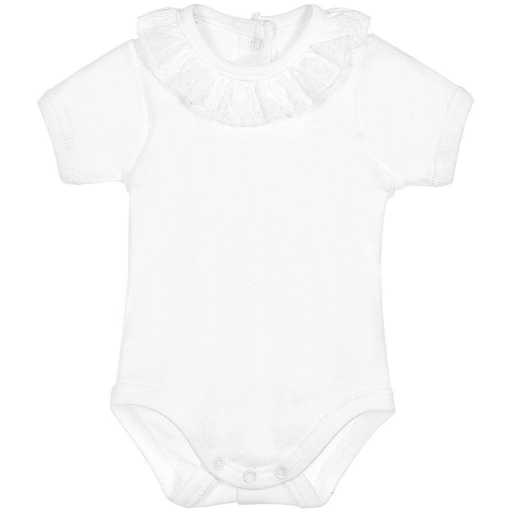 White Frill Collar Bodysuit 1193