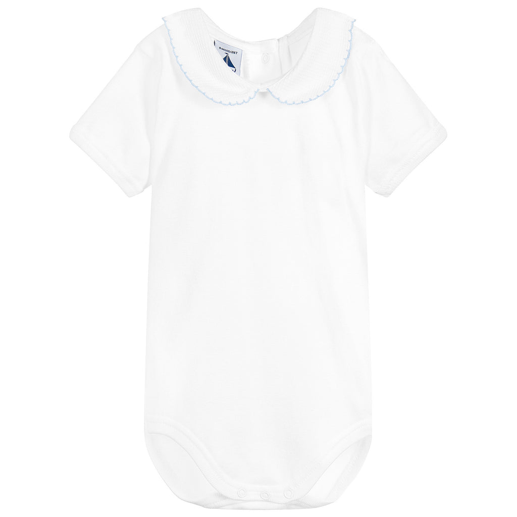 Blue Peter Pan Collar Bodysuit 1181