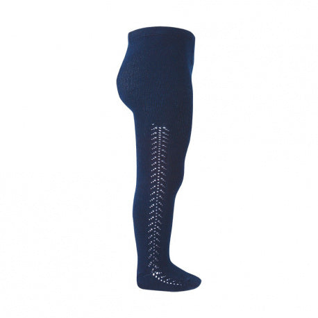 Condor Navy Side Openwork Warm Tights 25911480