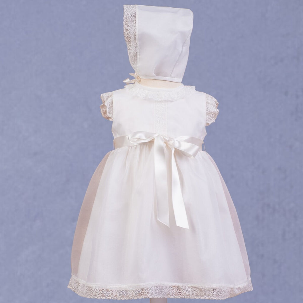 Girls Christening With Cap 83438