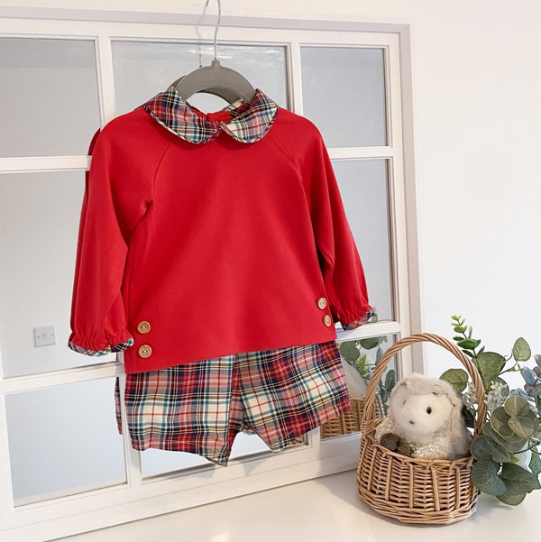 Red Tartan Set Boys 22260