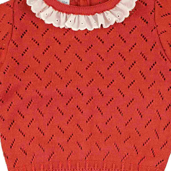 Knitted Blouse With Lace And Nappy Cover SANDIA DF24008