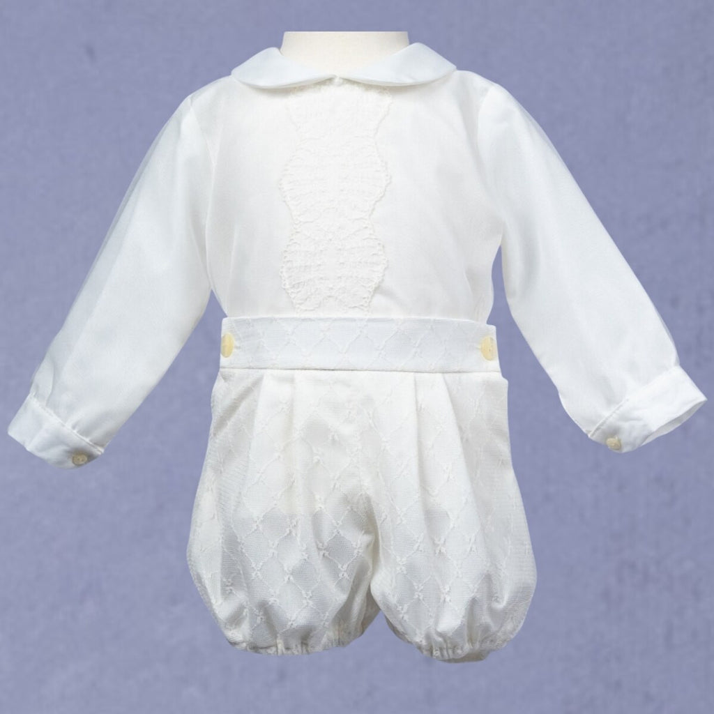 LONG SLEEVE CHRISTENING POLO AND PANTS 93984ML