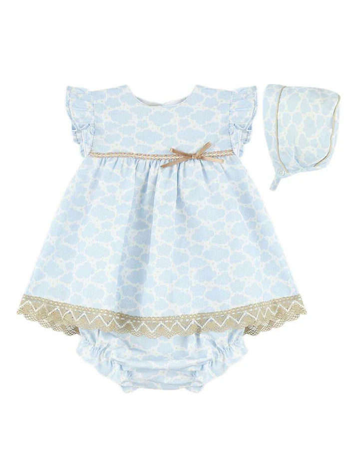 DREAMY DRESS WITH BONNET & BLOOMERS 24136