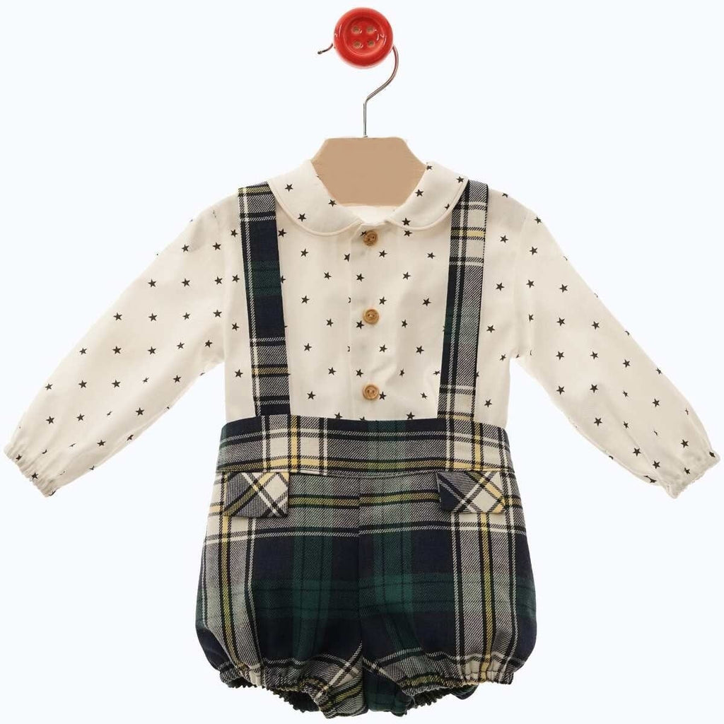 "Vico" Boy Tartan Shorts Set 1033