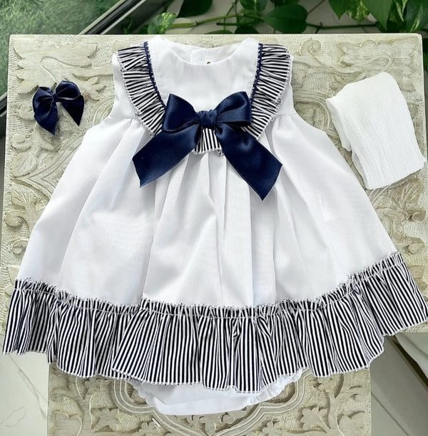 Baby White Sailor Occasion Dress DF21538