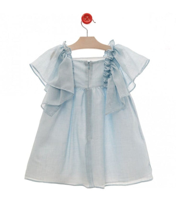 Blue Ruffle Dress 0567