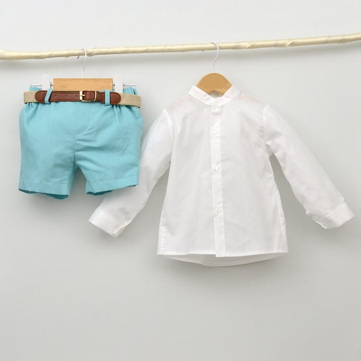 BOYS  SHIRT WITH SHORT PANTS SET 24325