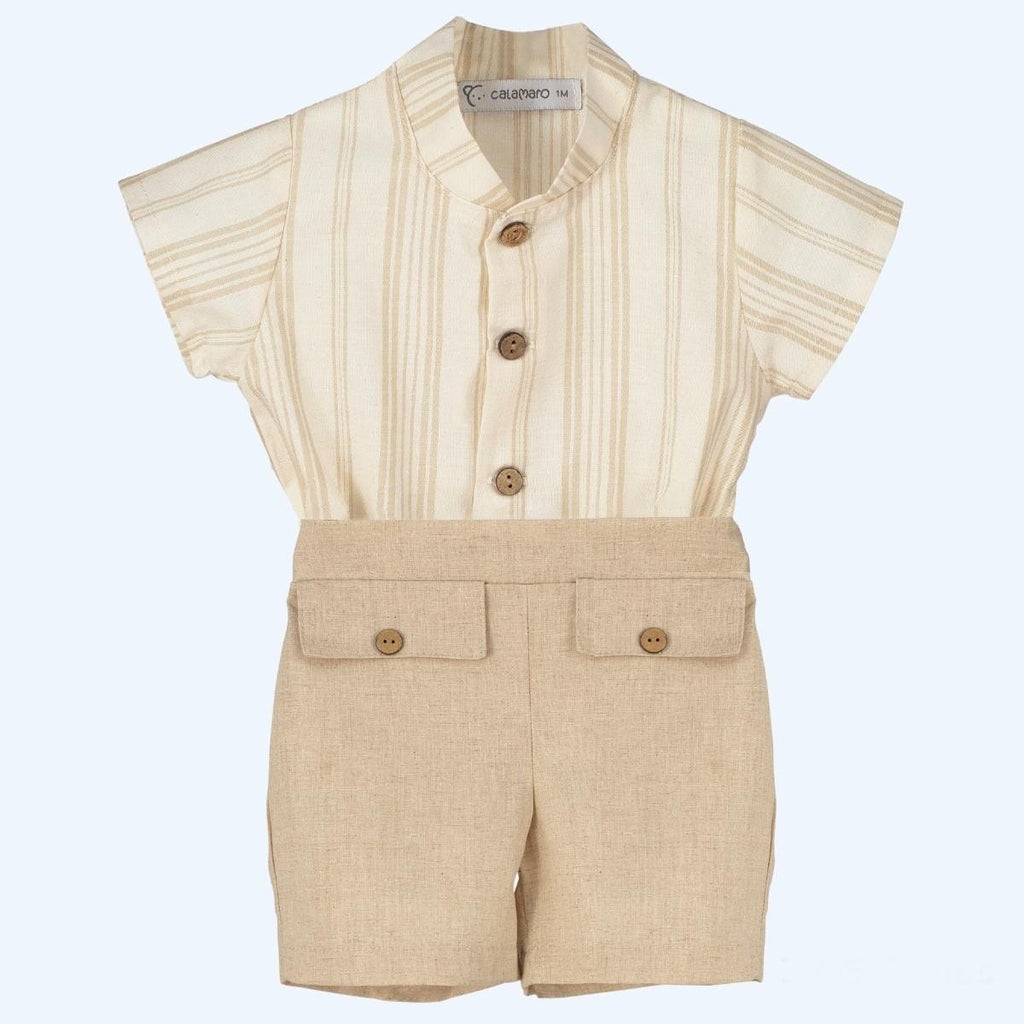 Sand Stripe Shirt & Shorts 17970