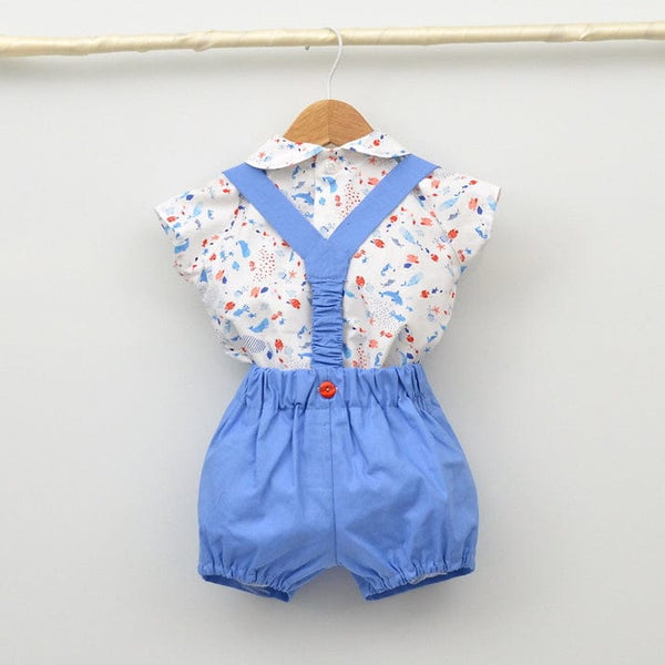 FLORIDA BOYS SHIRT & DUNGAREE SET 24310