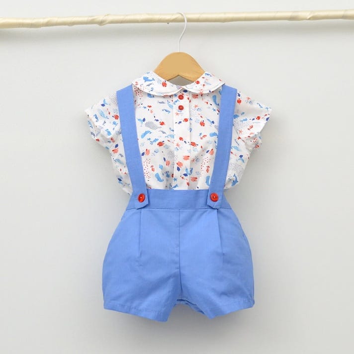 FLORIDA BOYS SHIRT & DUNGAREE SET 24310