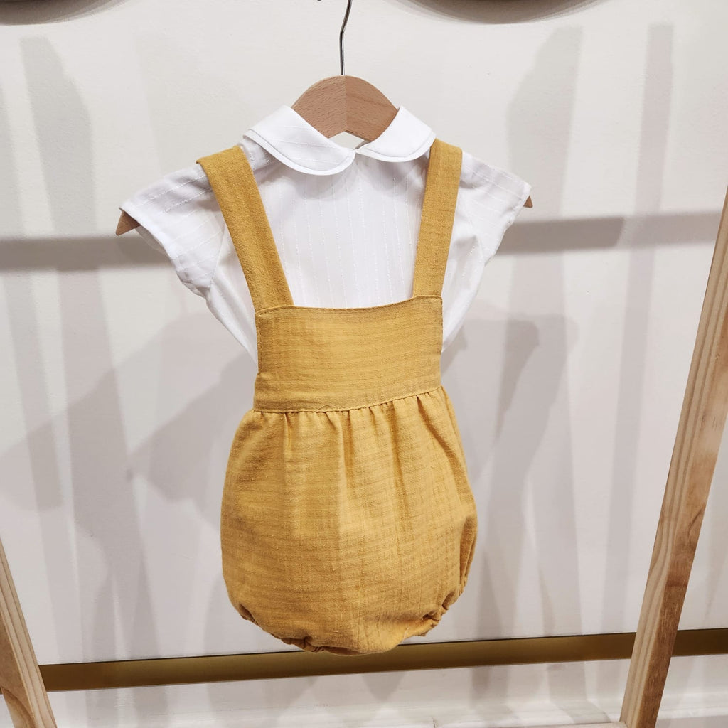 MUSTARD ROMPER WITH SHIRT SET 24211