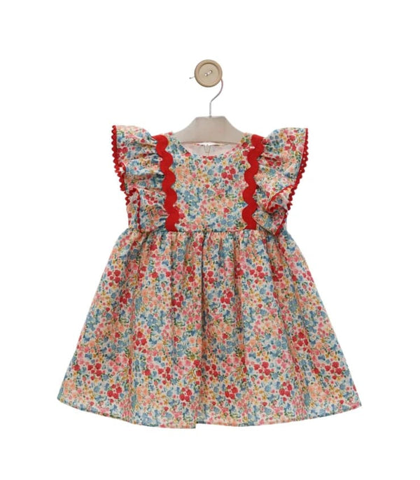 GIRL RUFFLE AND LIBERTY PRINT DRESS 0565