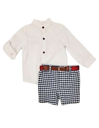 Boys Long Sleeve Shirt With Pant Set 24329