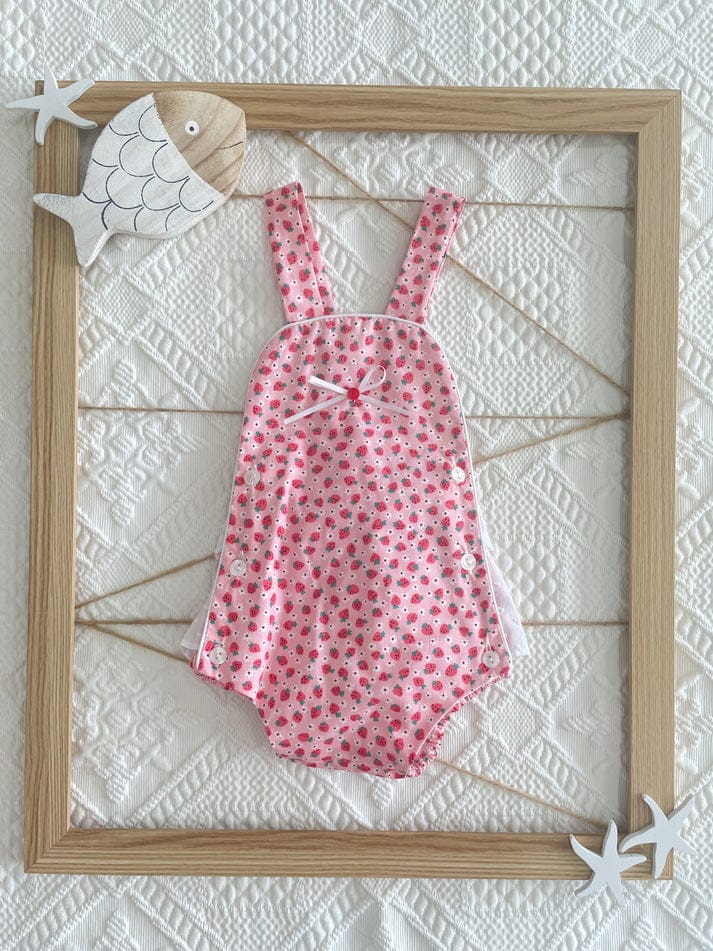 Strawberry print baby Romper 23160