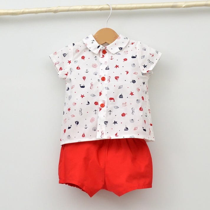 Red Sailor Print Set 23241