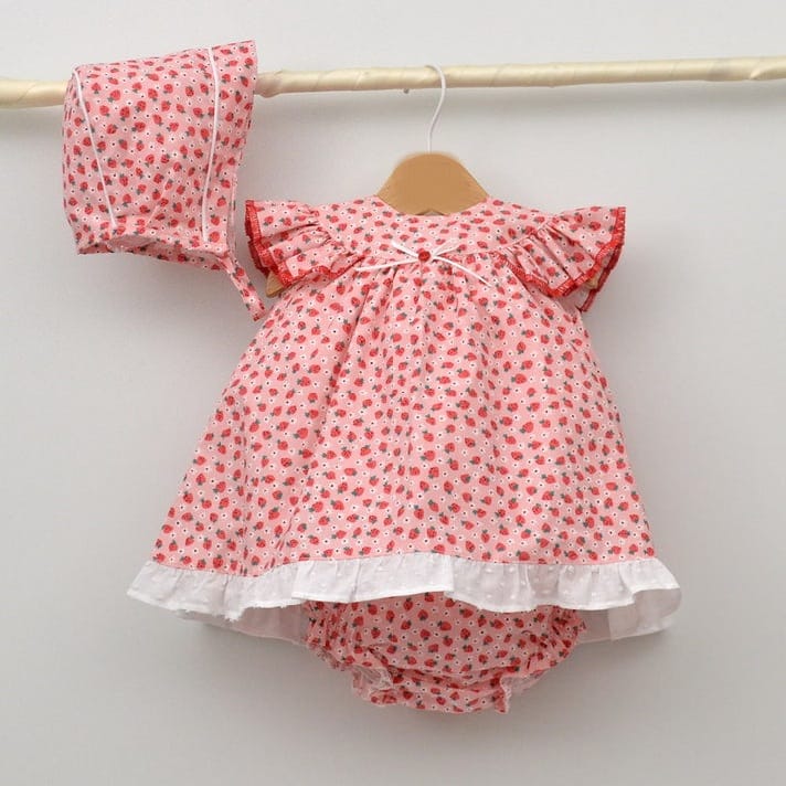 Strawberry Blossom Baby Dress Set 23111