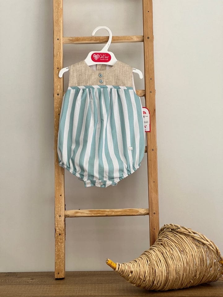 BLUE STRIPES ROMPER 0935