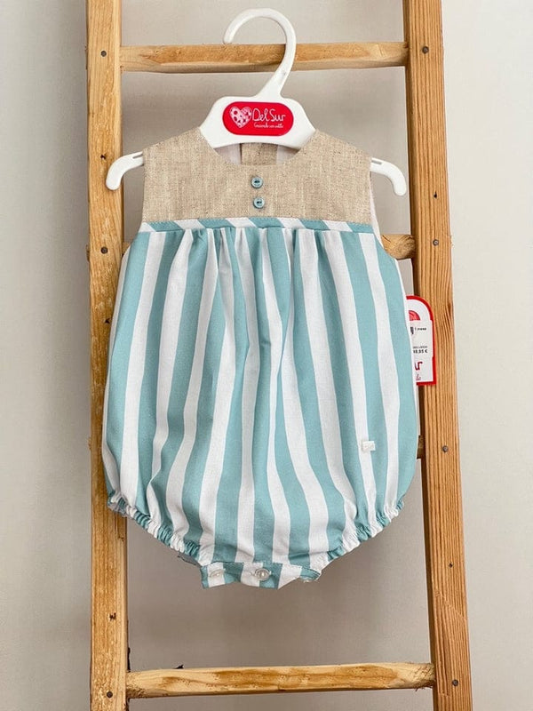 BLUE STRIPES ROMPER 0935