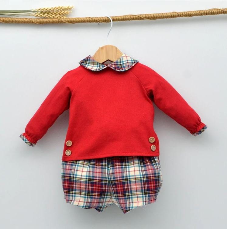 Red Tartan Set Boys 22260