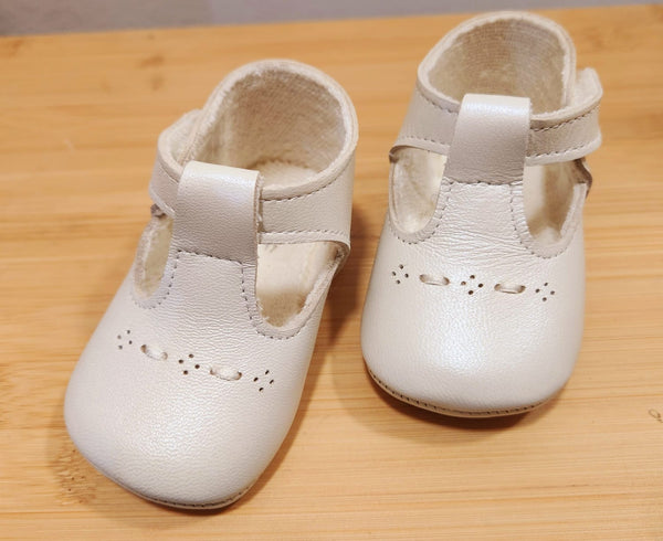 Baby Leather Shoes Beige 7630