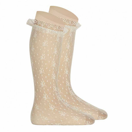 Condor Ivory Ceremony Knee Socks 45022303