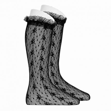 Condor Black Ceremony Knee Socks 45022900